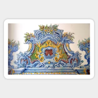 Polychrome handpainted tile panel from Portugal Sticker